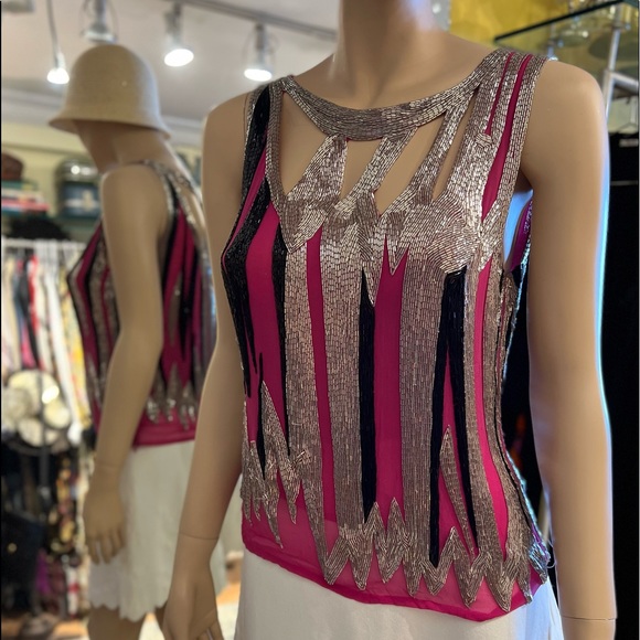 Barron Duquette  Top Size Small 100% silk zip closure amazing quality - Picture 12 of 16